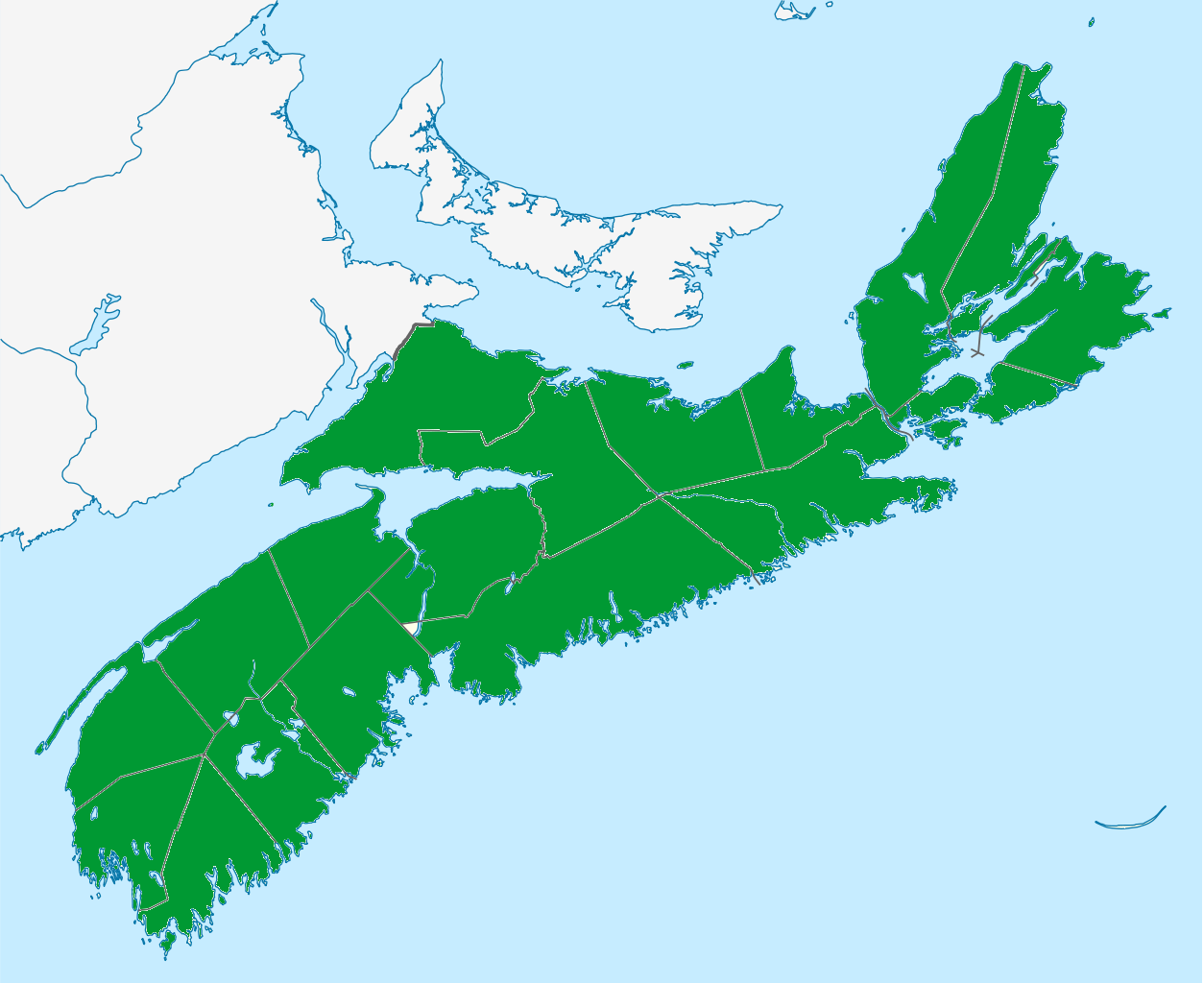 Map of Nova Scotia